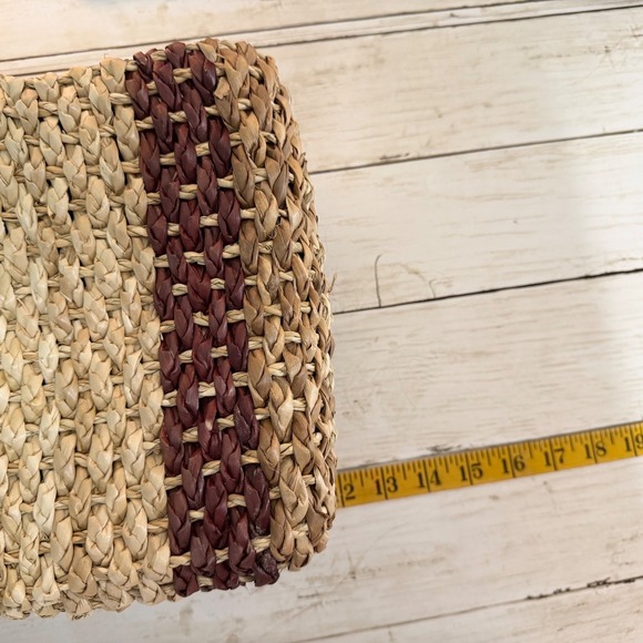 Handmade Women Woven Straw Backpack Medium Tan Boho Cottage Festival Rattan Beac main image 6
